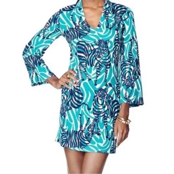 LILLY PULITZER | Devina Shift Dress in I’m Game Zebra Print Women’s Size 2 - Picture 2 of 15